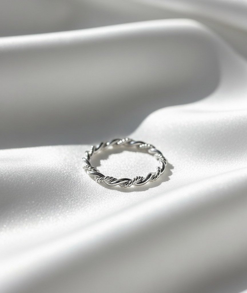 Beuni Twisted Rope Silver Ring
