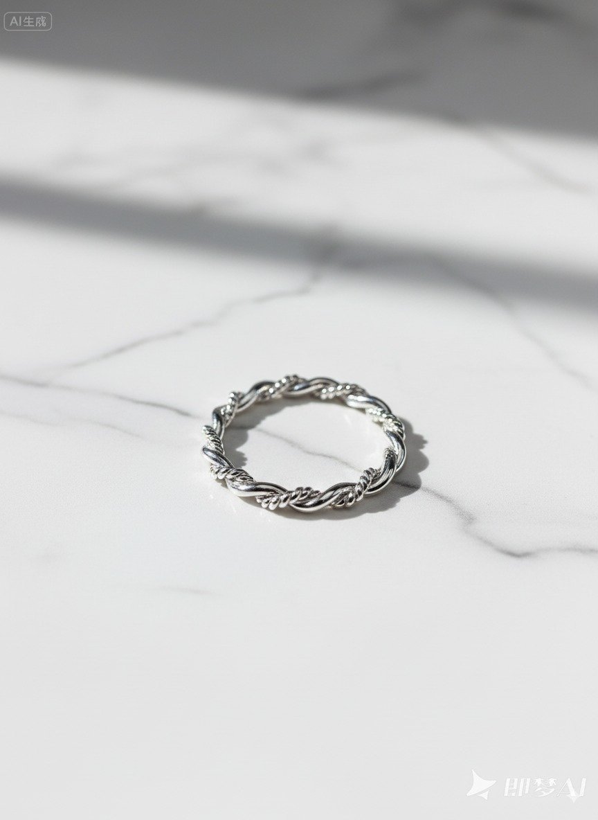 Beuni Twisted Rope Silver Ring - Image 2