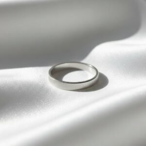 Beuni Elegant Brushed Silver Ring