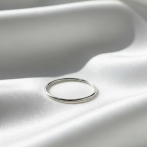 Beuni Slim Round Silver Ring 1mm