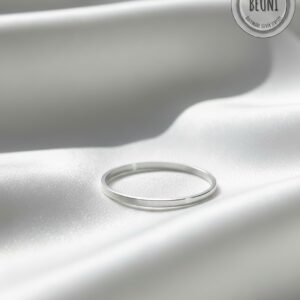 Beuni Flat Slim Silver Ring 1mm